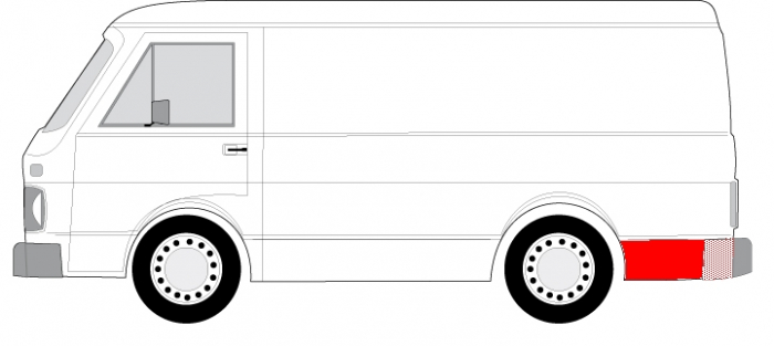 Segment reparatie aripa spate stanga dupa roata VW LT 28-35 I