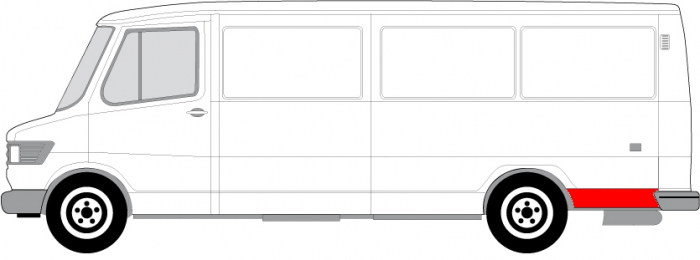 Segment reparatie aripa spate stanga in fata roata model lung MERCEDES T1 / T2 601, 602 intre 1977-1996 [2]