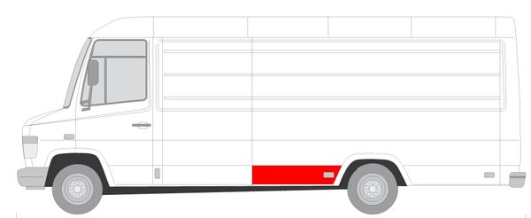 Segment reparatie aripa spate stanga inaintea rotii, varianta lunga MERCEDES VARIO dupa 1996 [2]