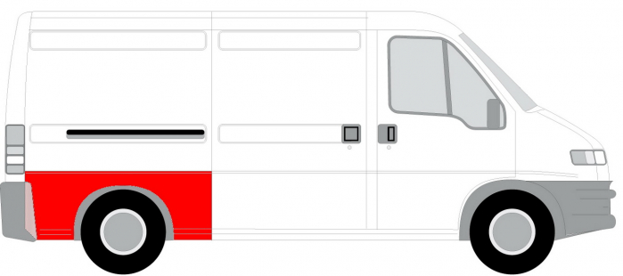 Segment reparatie aripa spate stanga lung dreapta BOXER / JUMPER / DUCATO intre 1994-2001 [2]