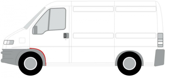 Segment reparatie aripa Stanga (partea din spate) potrivit CITROEN JUMPER; FIAT DUCATO; PEUGEOT BOXER 01.94-12.06 [2]