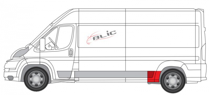 Segment reparatie aripa stanga potrivit CITROEN JUMPER; FIAT DUCATO; PEUGEOT BOXER 04.06-08.14 [2]