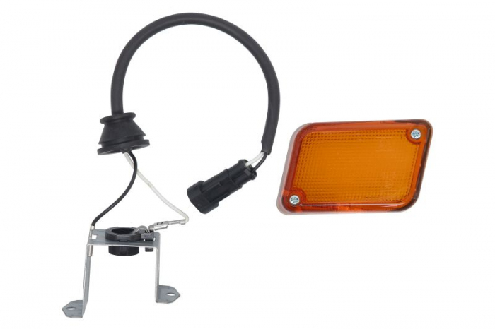 Semnalizator lateral stanga (culoare sticla: portocaliu, R10W, cu bec) potrivit IVECO EUROTECH MH, EUROTECH MP, EUROTECH MT 01.92-