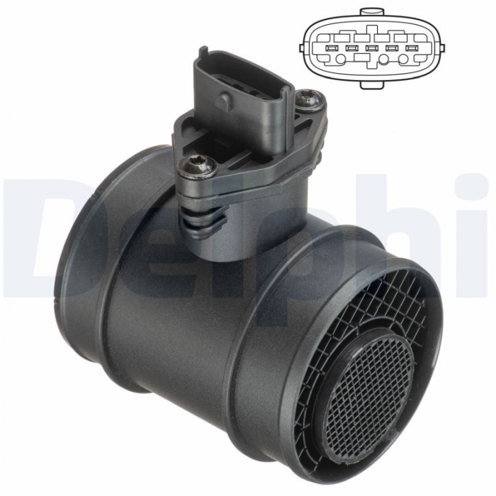 Senzor debitmetru (5 pin, modul) potrivit HYUNDAI H-1 TRAVEL, SANTA FE I, TRAJET, TUCSON, TUCSON SUV; KIA SPORTAGE II 2.0D 2.5D 04.01-