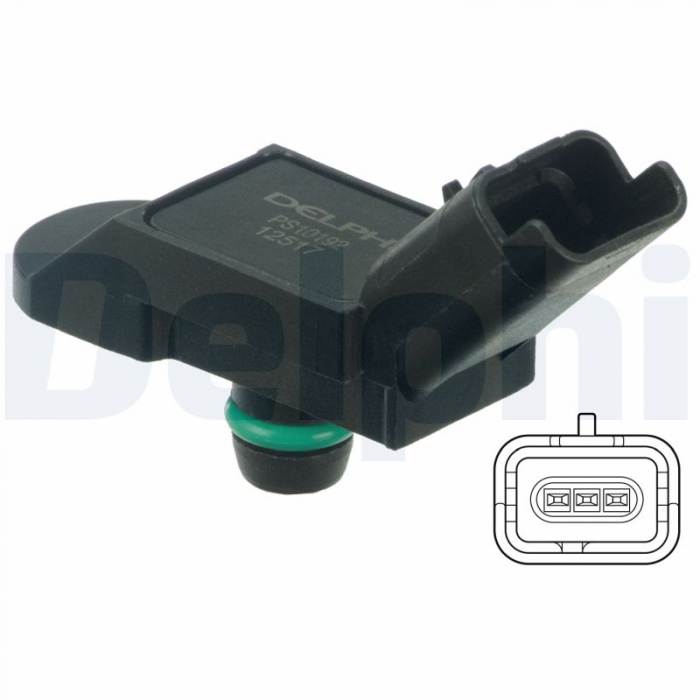 Senzor presiune galerie admisie (3 pin) potrivit CITROEN C4, C4 GRAND PICASSO I, C4 GRAND PICASSO II, C4 I, C4 PICASSO I, C5 III, DS3, DS4, DS5; MINI (R56), (R57) 1.6 02.06-