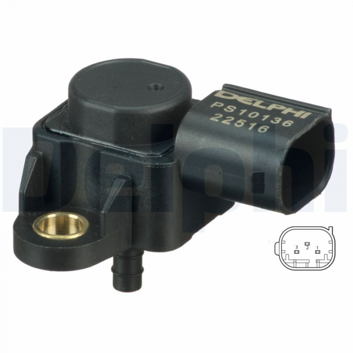 Senzor presiune galerie admisie (3 pin) potrivit MERCEDES A (W168), A (W169), B SPORTS TOURER (W245), B SPORTS TOURER (W246, W242), C (C204), C (CL203) 0.8D-6.2 01.95-