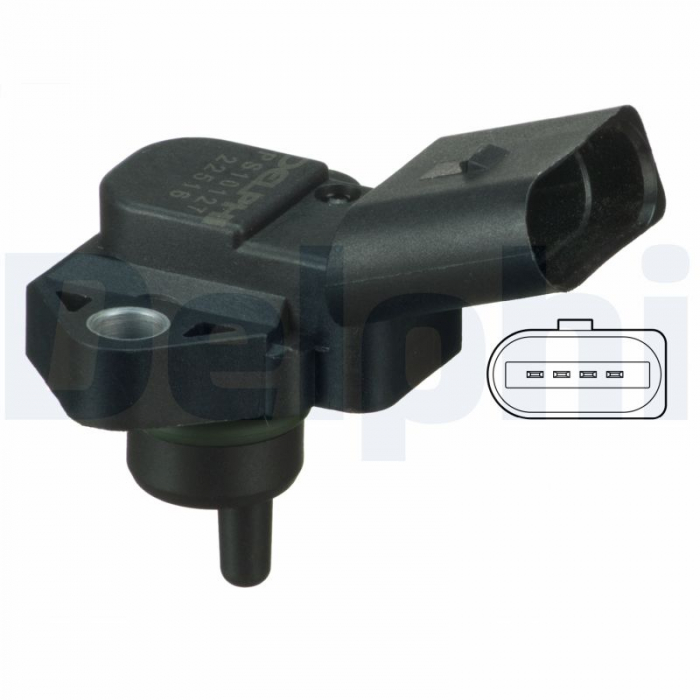 Senzor presiune galerie admisie (4 pin) potrivit AUDI A2, A3, A4 B5, A4 B6, A4 B7, A6 C5, A8 D4, Q7, TT; FORD GALAXY I, GALAXY MK I; MITSUBISHI GRANDIS, LANCER VIII 1.2D-4.2D 01.95-