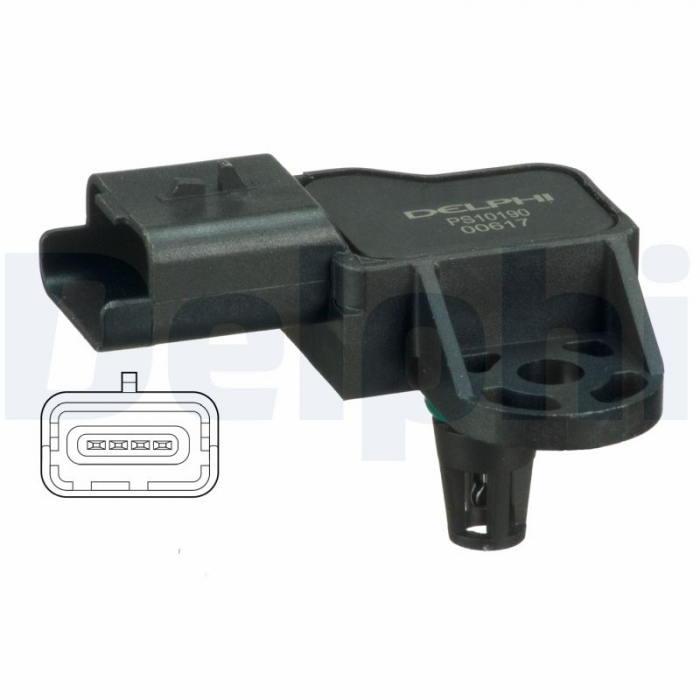 Senzor presiune galerie admisie (4 pin) potrivit CITROEN C4 I, C4 II, C4 PICASSO I, C5 III, DS3, DS4, DS5; MINI (R56), (R57), CLUBMAN (R55); PEUGEOT 207, 3008, 308, 308 I 1.6 02.06-