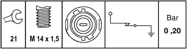 Senzor presiune ulei (0,2bar; 1 pin; verde) potrivit DACIA SOLENZA; NISSAN ALMERA II, INTERSTAR, PRIMASTAR, X-TRAIL, X-TRAIL III; OPEL ARENA, MOVANO, VIVARO A; RENAULT CLIO II 1.4-2.5D 11.93-