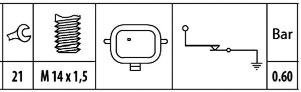 Senzor presiune ulei potrivit DACIA DOKKER, DOKKER EXPRESS/MINIVAN, DUSTER, DUSTER/SUV, LODGY, LOGAN, LOGAN EXPRESS, LOGAN II, LOGAN MCV, LOGAN MCV II 1.0-3.0D dupa 1999 (0, 6bar, 1 pin, alb) [2]