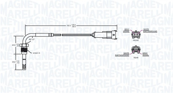 Senzor temperatura evacuare ALFA ROMEO 159, BRERA, SPIDER; LANCIA DELTA III 1.9/1.9D/2.4D intre 2005-2014 [2]