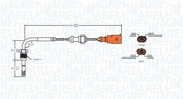 Senzor temperatura evacuare (dupa DPF) potrivit AUDI A1; SEAT IBIZA IV, IBIZA IV SC, IBIZA IV ST, TOLEDO IV; SKODA FABIA II, RAPID, ROOMSTER, ROOMSTER PRAKTIK; VW POLO V 1.2D/1.6D 05.09- [3]