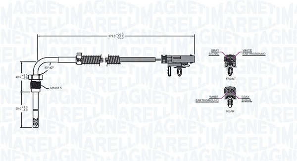 Senzor temperatura evacuare (dupa DPF) potrivit VOLVO C30, C70 II, S40 II, S60 II, S80 II, V40, V50, V60 I, V70 III, XC60 I, XC70 II 2.0D/2.4D/2.4DH 10.07-02.17 [2]
