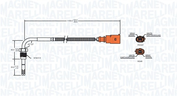 Senzor temperatura evacuare (dupa DPF) potrivit VW MULTIVAN T5, TRANSPORTER T5 2.5D 04.03-11.09 [2]