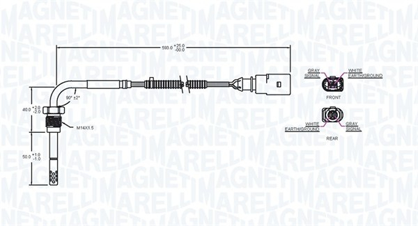 Senzor temperatura evacuare (inainte de DPF) potrivit AUDI A6 ALLROAD C6, A6 C6, A8 D3, Q7 2.7D/3.0D/4.2D 08.03-08.11 [2]