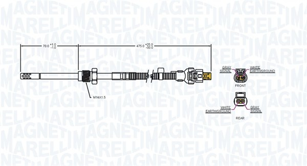 Senzor temperatura evacuare (inainte de DPF) potrivit MERCEDES C T-MODEL (S205), C (W205), GLK (X204), S (W221) 2.2D/2.2DH/3.0D 12.05-05.18 [3]