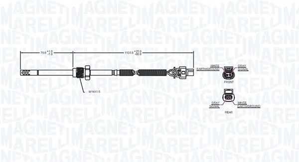 Senzor temperatura evacuare (inainte de DPF) potrivit MERCEDES SPRINTER 3,5-T (B906), SPRINTER 3-T (B906), SPRINTER 4,6-T (B906), SPRINTER 5-T (B906) 2.1D/2.2D/3.0D 06.06- [2]