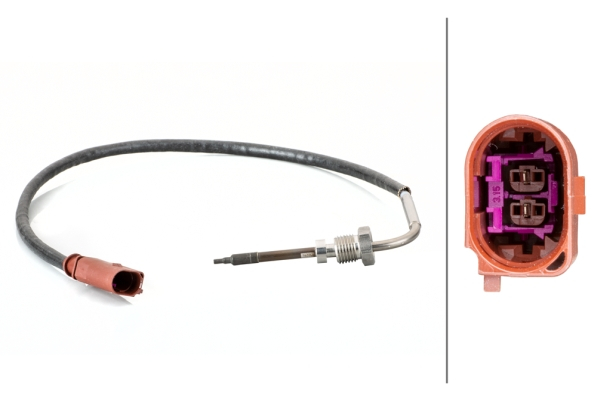 Senzor temperatura evacuare (inainte de DPF) potrivit SEAT IBIZA IV, IBIZA IV SC, IBIZA IV ST, IBIZA IV HATCHBACK; SKODA FABIA II, ROOMSTER, ROOMSTER PRAKTIK; VW POLO, POLO V 1.2D 10.09-05.15