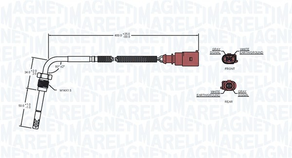 Senzor temperatura evacuare (inainte de DPF) potrivit SEAT IBIZA IV, IBIZA IV SC, IBIZA IV ST; SKODA FABIA II, ROOMSTER, ROOMSTER PRAKTIK; VW POLO V 1.2D 10.09- [2]
