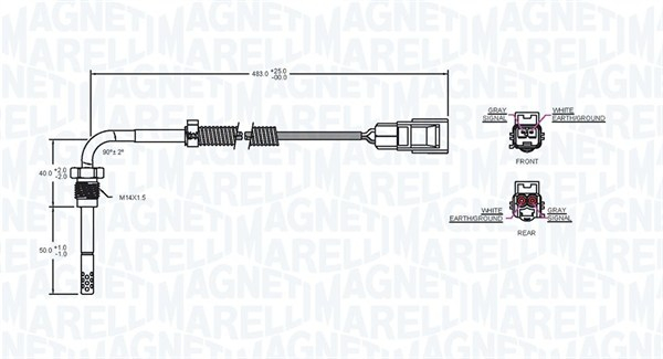 Senzor temperatura evacuare (inainte de DPF) potrivit VOLVO C30, C70 II, S40 II, S60 II, S80 II, V50, V60 I, V70 II, V70 III, XC60 I, XC70 II 2.0/2.0D/2.4D 07.02-05.18 [2]