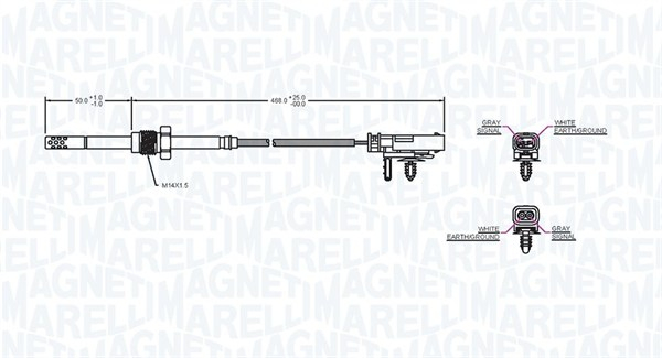 Senzor temperatura evacuare (inainte de DPF) potrivit VOLVO S60 II, S80 II, V60 I, V70 III, XC60 I, XC70 II 2.4D/2.4DH 08.07-02.17 [2]