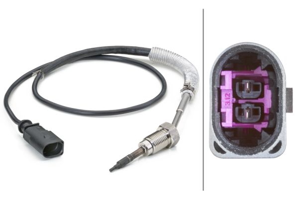 Senzor temperatura evacuare (inainte de turbo) potrivit AUDI A3, TT; SEAT ALTEA, ALTEA XL, IBIZA IV, IBIZA IV SC, LEON, TOLEDO III; SKODA FABIA II, OCTAVIA II, ROOMSTER 1.9D 2.0D 05.03-07.18