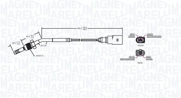 Senzor temperatura evacuare potrivit AUDI A4 B7, A6 C6 2.0D 2004-2011 - (inainte de turbo) [2]