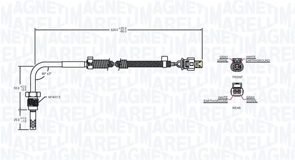 Senzor temperatura evacuare (inainte de turbo) potrivit MERCEDES A (W176), B SPORTS TOURER (W246, W242), C T-MODEL (S204), C (W204), CLA (C117), CLS (C218) 1.8D-3.0D 03.05- [2]