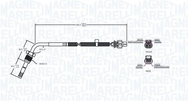 Senzor temperatura evacuare potrivit MERCEDES C (C204), C T-MODEL (S204), C (W204), CLS (C218), CLS SHOOTING BRAKE (X218), E (A207), E (C207) 2.0D/2.1D/2.2D dupa 2006 - (inainte de turbo) [2]