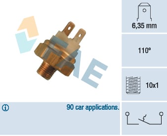 Senzor temperatura lichid racire (numar pini: 2, alb) AUDI 100, 200, 80, A6, CABRIOLET, COUPE 1.8-4.2 intre 1983-1998