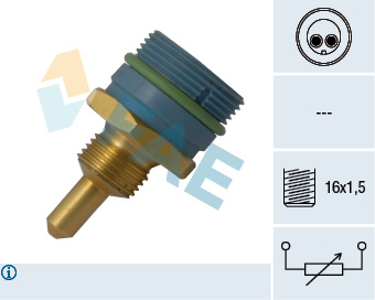 Senzor temperatura lichid racire potrivit MAN E2000, EL, EM, F2000, F90, HOCL, L2000, LION'S CITY, LION'S CLASSIC, LION'S COACH D0824FL01-E2866LUH02 dupa 1979 (numar pini: 2, albastru) [2]