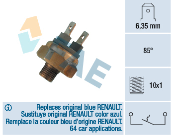 Senzor temperatura lichid racire potrivit AUDI 100 C3, 100 C4, 80 B4, 90 B2, 90 B3, A6 C4, COUPE B3; VW PASSAT B2 1.6D-2.5D 1983-1996 (numar pini: 2, negru) [2]