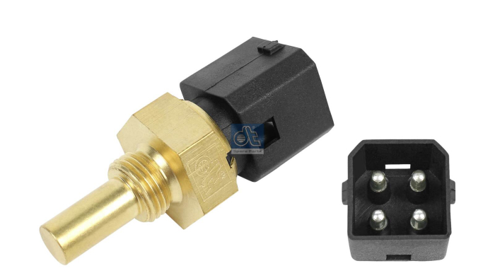 Senzor temperatura lichid racire potrivit VOLVO FH12, FH16, FH16 II, NH12 D12A340-D16K750 dupa 1993 (numar pini: 4, dimensiune cheie: 27mm, negru) [2]