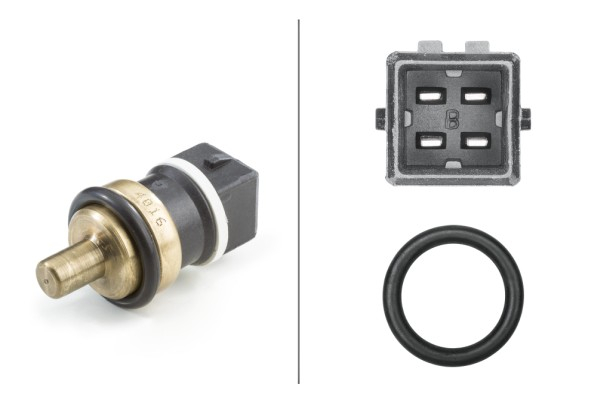 Senzor temperatura lichid racire potrivit AUDI A4 B5, A6 C4, A8 D2, CABRIOLET B3, TT; SEAT AROSA; SKODA OCTAVIA I; VW BORA, BORA I, GOLF IV 1.4-2.8 1992-2013 (numar pini: 4, negru) [2]