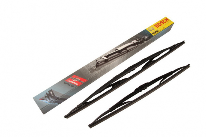 Set 2 stergatoare standard fata cu spoiler 604S Twin 600/450mm CITROEN C2, C2 ENTERPRISE, C3 I; DACIA DUSTER; DODGE JOURNEY; FORD FIESTA V; HYUNDAI I30, SANTA FÉ I, SANTA FÉ II dupa 1993 [2]