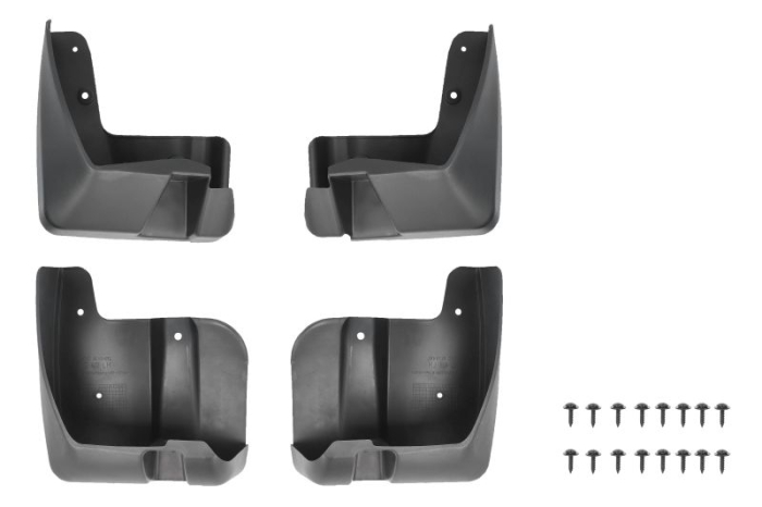 Set 4 buc aparatori noroi fata spate, stanga dreapta potrivit SUBARU OUTBACK BS 10.14-06.19