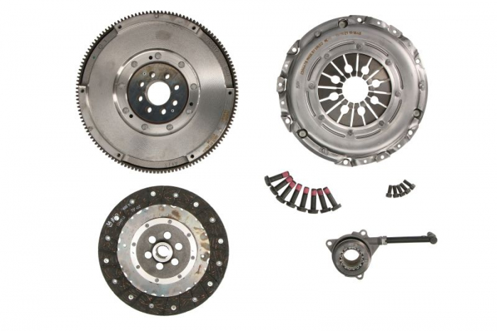 Set ambreiaj cu volanta (cu kit de suruburi; cu cilindru receptor de ambreiaj central; Cu placa de presiune ambreiaj; cu disc de ambreiaj; Cu kit de suruburi de blocare, 239mm) potrivit AUDI A3, Q3 1.