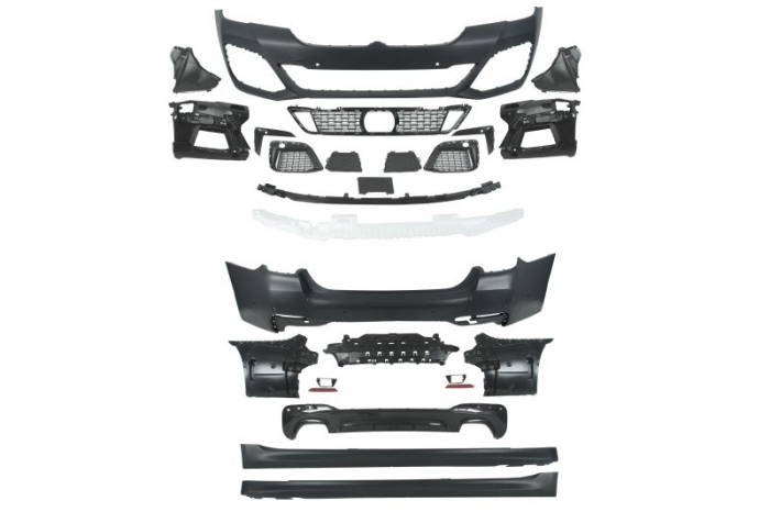 Set bara fata si spate model pachet M, complet, cu locas proiectoare, grunduita potrivit BMW Seria 5 G30, G31, G38, F90 dupa 2020