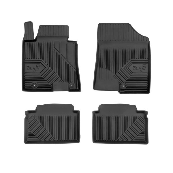 Set covorase cauciuc 3 piese No. 77, fata spate negru, potrivit HYUNDAI I30 11.11-