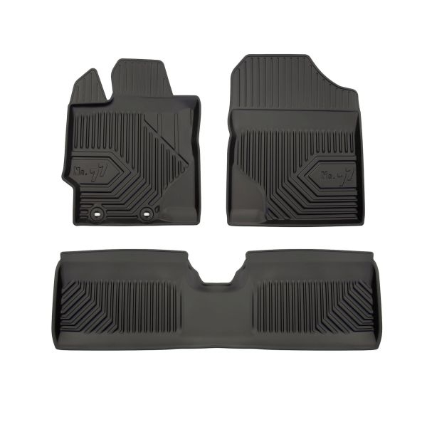 Set covorase cauciuc 3 piese No. 77, fata spate negru, potrivit TOYOTA YARIS 12.10-