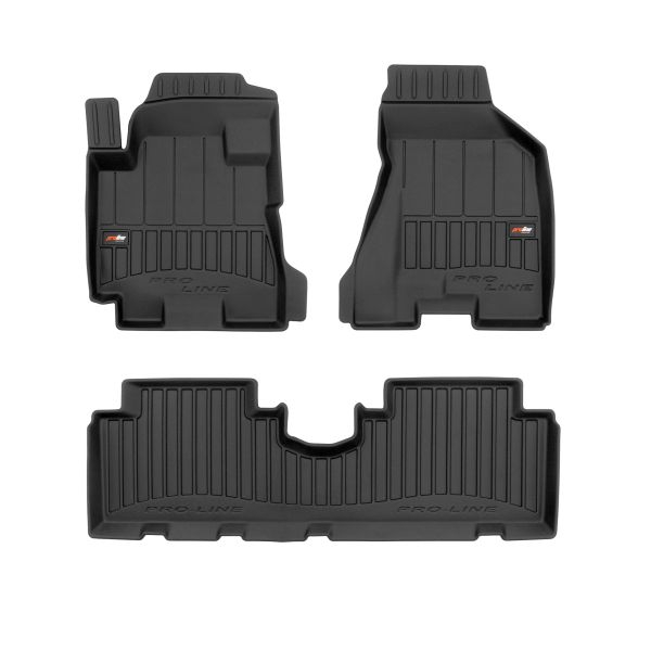 Set covorase cauciuc 3 piese proLine 3D, fata spate negru, potrivit HYUNDAI TUCSON 08.04-, SUV