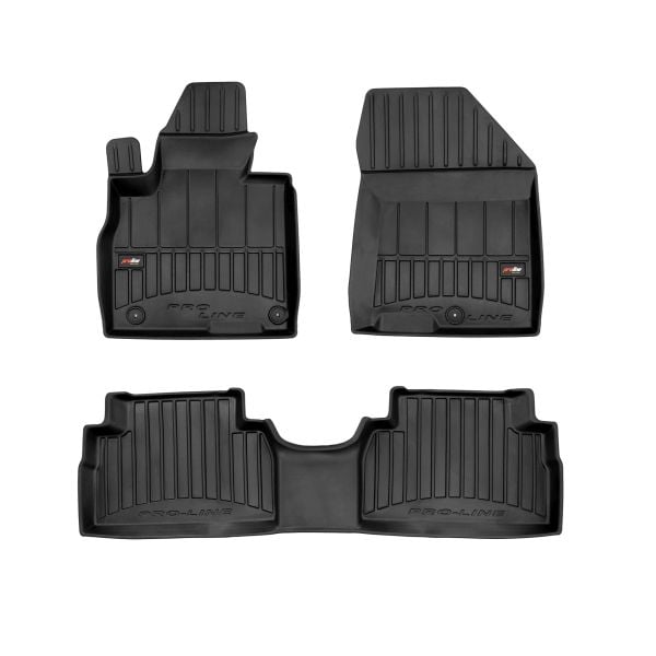 Set covorase cauciuc 3 piese proLine 3D, negru, potrivit HYUNDAI SANTA FE IV 07.18-