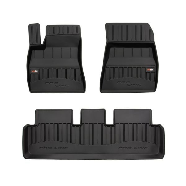 Set covorase cauciuc 3 piese proLine 3D, negru, potrivit TESLA MODEL 3 01.17-, Hatchback