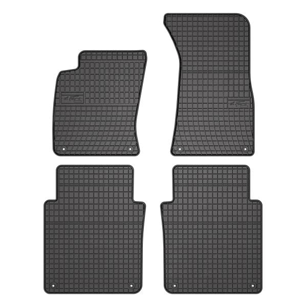 Set covorase cauciuc 4 piese BASIC, fata spate negru, potrivit AUDI A8 D3 10.02-07.10, long