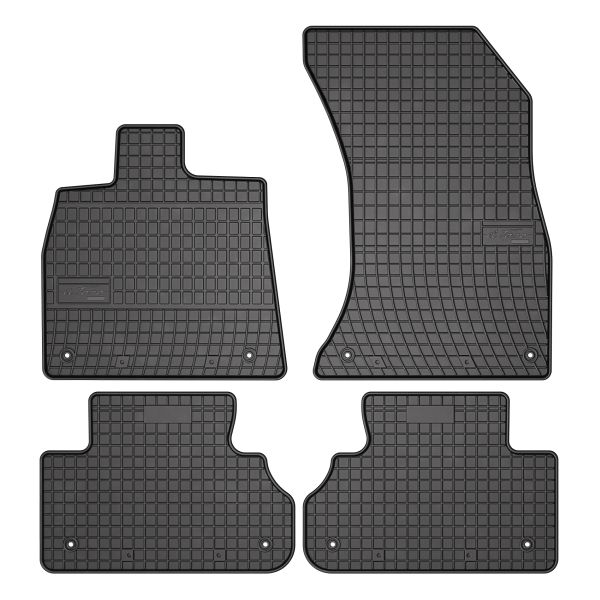 Set covorase cauciuc 4 piese BASIC, fata spate negru, potrivit AUDI Q5 06.16-, SUV