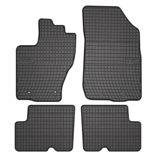 Set covorase cauciuc 4 piese BASIC, fata spate negru, potrivit DACIA DUSTER 08.13-01.18, SUV