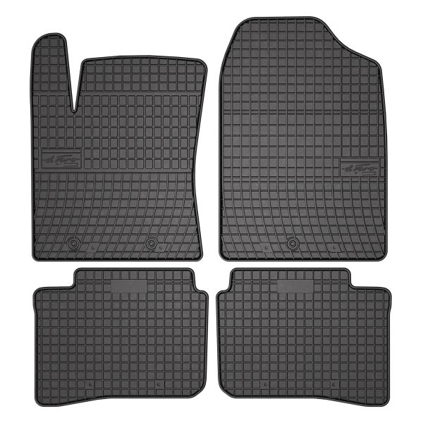 Set covorase cauciuc 4 piese BASIC, fata spate negru, potrivit HYUNDAI I10 III 09.19-