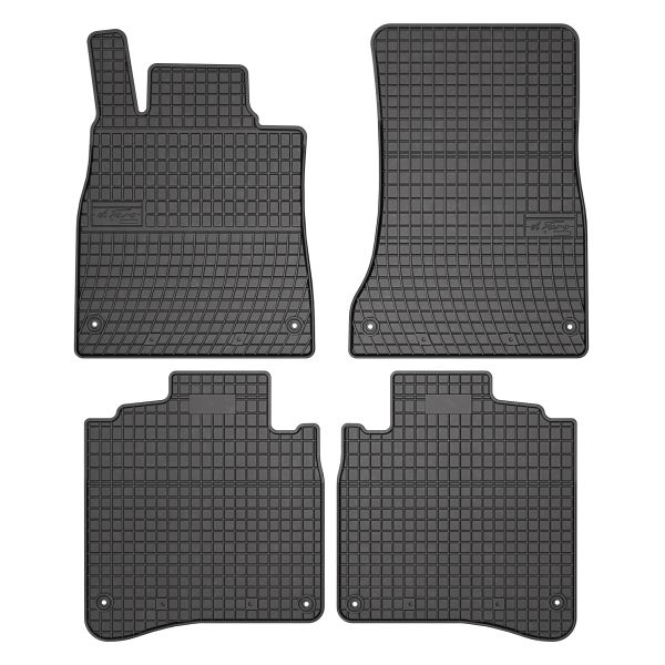 Set covorase cauciuc 4 piese BASIC, fata spate negru, potrivit MERCEDES S (W222, V222, X222) 05.13-, (LONG model version)