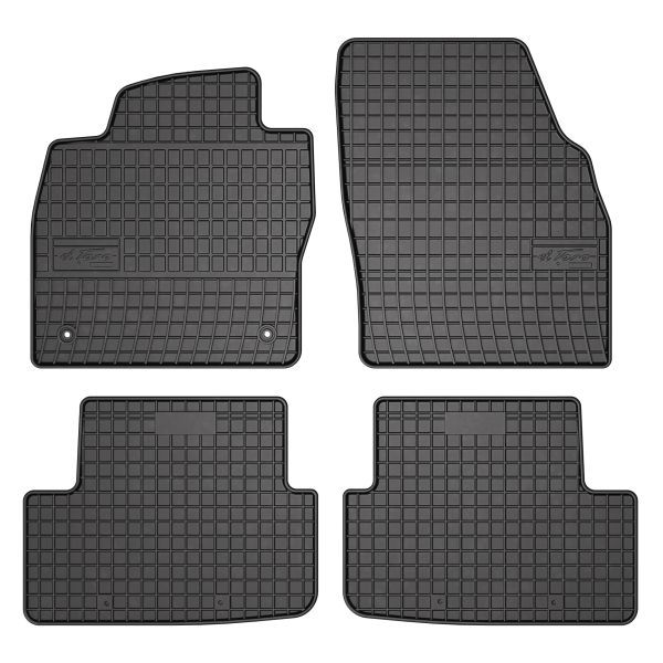 Set covorase cauciuc 4 piese BASIC, fata spate negru, potrivit SEAT IBIZA V; VW POLO VI 01.17-, Hatchback