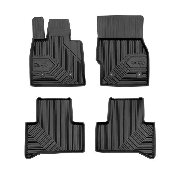 Set covorase cauciuc 4 piese No. 77, fata spate negru, potrivit ALFA ROMEO STELVIO 12.16-